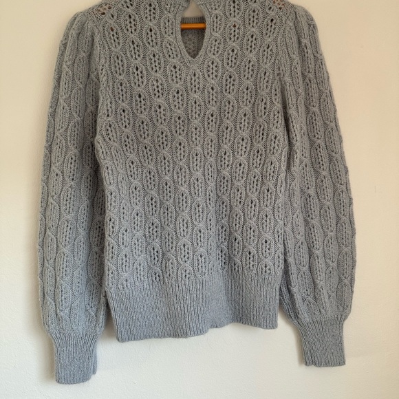 J. Crew Women's blue Cable Knit Sweater - Picture 3 of 7
